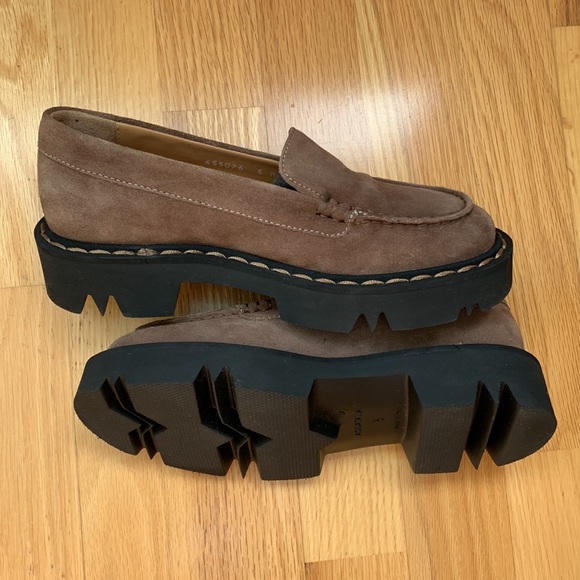 NIB Aquatalia Hayley Platform Loafer Water Resistant Suede - Picture 12 of 16